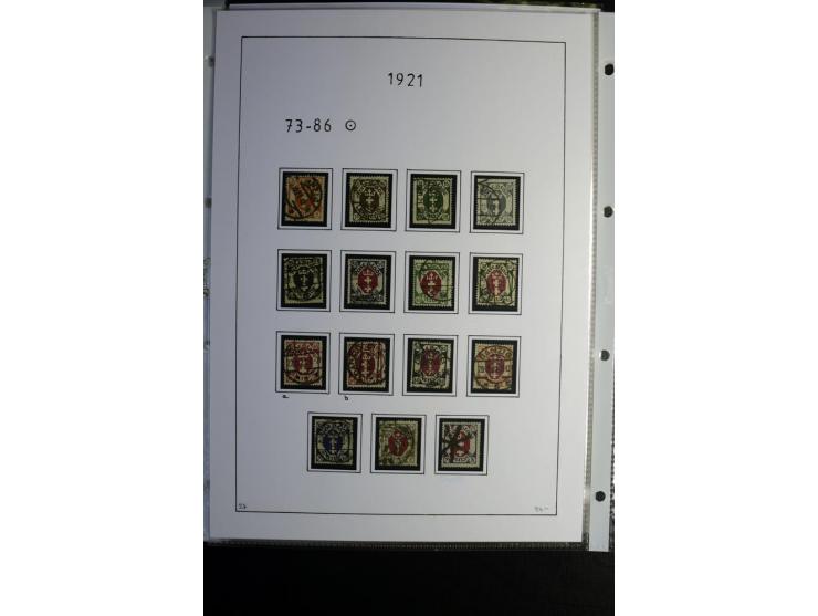 1920/39, gestempelte reichhaltige Sammlung mit u.a. Mi.-Nr. 2a, 9b, 22b, 28II (Attest), 32-40a+b, 41-46I+II, 86X (Mängel FKB)