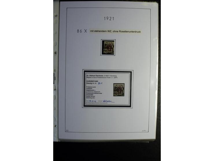 1920/39, gestempelte reichhaltige Sammlung mit u.a. Mi.-Nr. 2a, 9b, 22b, 28II (Attest), 32-40a+b, 41-46I+II, 86X (Mängel FKB)