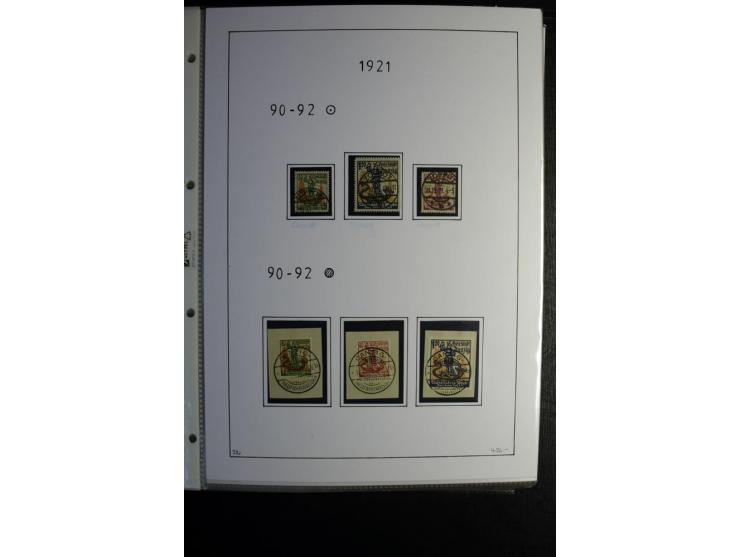 1920/39, gestempelte reichhaltige Sammlung mit u.a. Mi.-Nr. 2a, 9b, 22b, 28II (Attest), 32-40a+b, 41-46I+II, 86X (Mängel FKB)