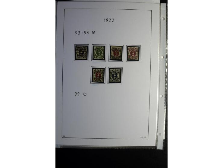 1920/39, gestempelte reichhaltige Sammlung mit u.a. Mi.-Nr. 2a, 9b, 22b, 28II (Attest), 32-40a+b, 41-46I+II, 86X (Mängel FKB)