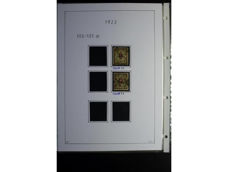 1920/39, gestempelte reichhaltige Sammlung mit u.a. Mi.-Nr. 2a, 9b, 22b, 28II (Attest), 32-40a+b, 41-46I+II, 86X (Mängel FKB)