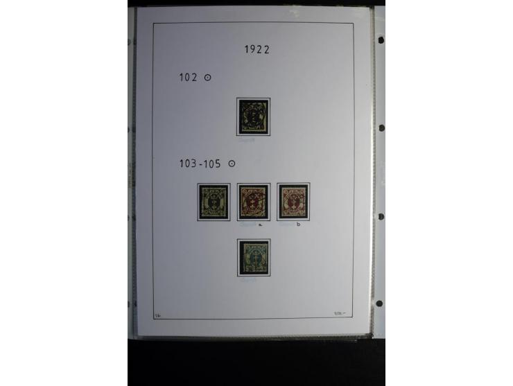 1920/39, gestempelte reichhaltige Sammlung mit u.a. Mi.-Nr. 2a, 9b, 22b, 28II (Attest), 32-40a+b, 41-46I+II, 86X (Mängel FKB)
