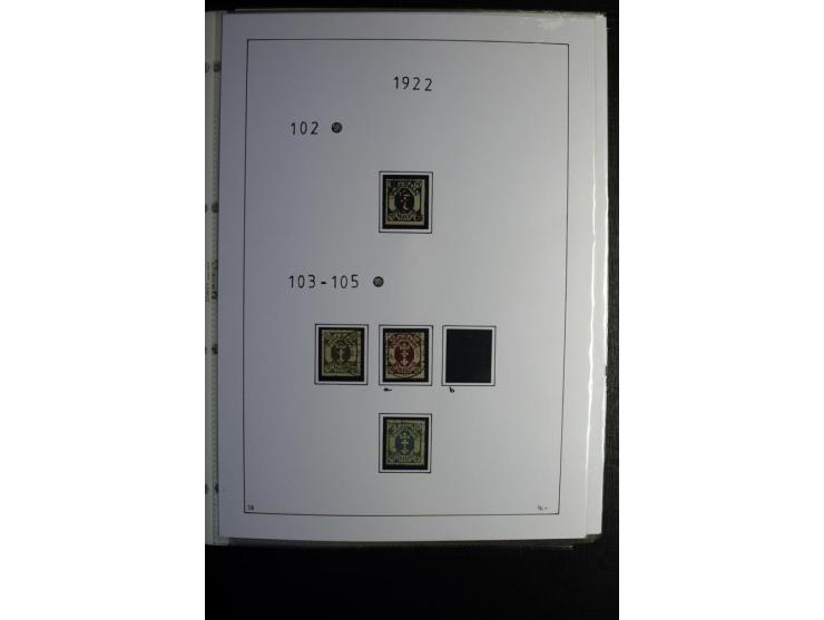 1920/39, gestempelte reichhaltige Sammlung mit u.a. Mi.-Nr. 2a, 9b, 22b, 28II (Attest), 32-40a+b, 41-46I+II, 86X (Mängel FKB)