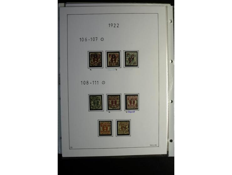 1920/39, gestempelte reichhaltige Sammlung mit u.a. Mi.-Nr. 2a, 9b, 22b, 28II (Attest), 32-40a+b, 41-46I+II, 86X (Mängel FKB)