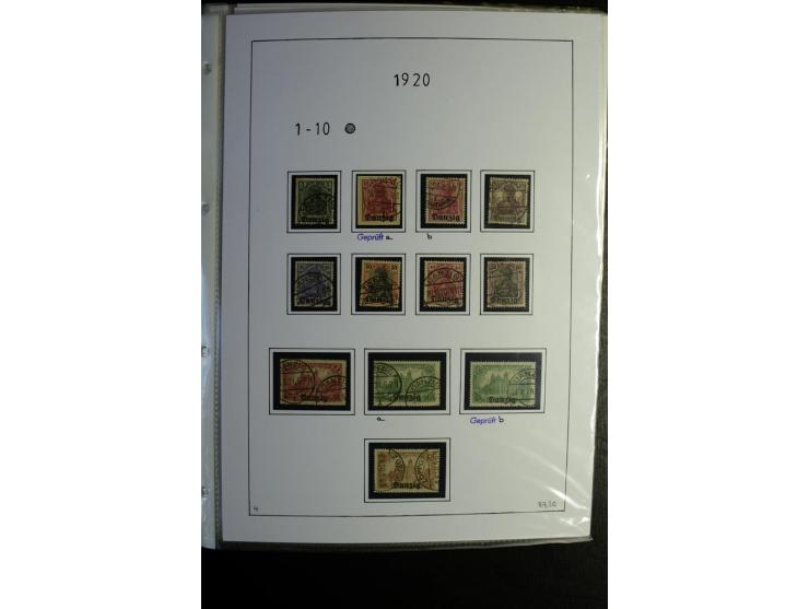 1920/39, gestempelte reichhaltige Sammlung mit u.a. Mi.-Nr. 2a, 9b, 22b, 28II (Attest), 32-40a+b, 41-46I+II, 86X (Mängel FKB)