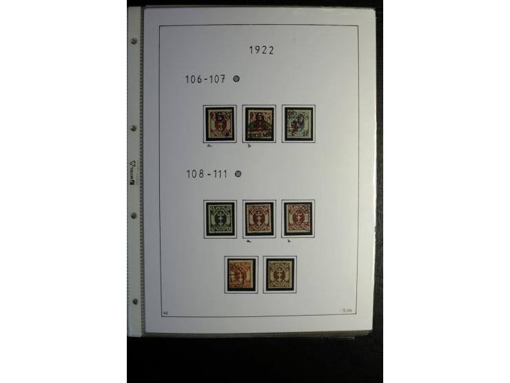 1920/39, gestempelte reichhaltige Sammlung mit u.a. Mi.-Nr. 2a, 9b, 22b, 28II (Attest), 32-40a+b, 41-46I+II, 86X (Mängel FKB)