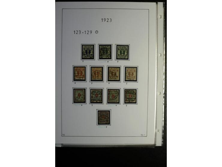 1920/39, gestempelte reichhaltige Sammlung mit u.a. Mi.-Nr. 2a, 9b, 22b, 28II (Attest), 32-40a+b, 41-46I+II, 86X (Mängel FKB)