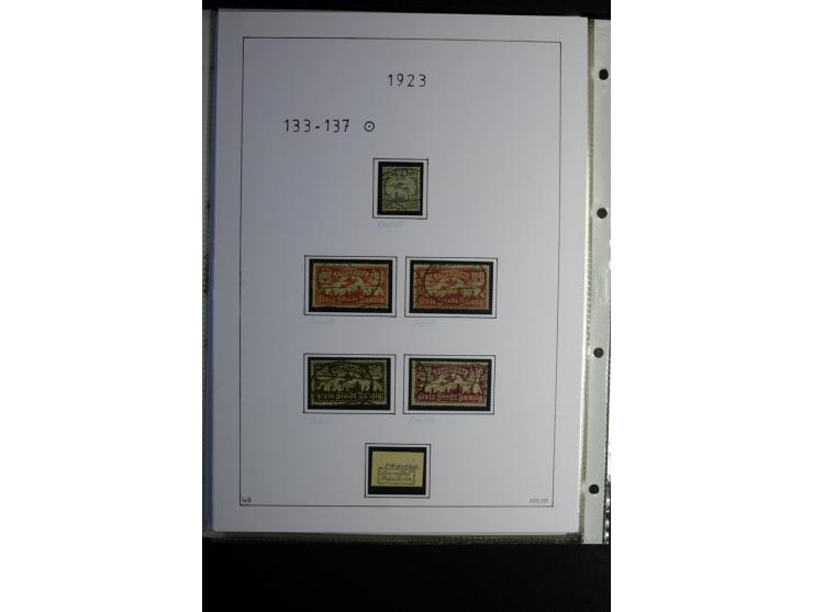 1920/39, gestempelte reichhaltige Sammlung mit u.a. Mi.-Nr. 2a, 9b, 22b, 28II (Attest), 32-40a+b, 41-46I+II, 86X (Mängel FKB)
