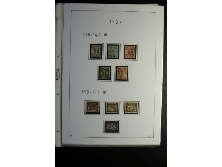 1920/39, gestempelte reichhaltige Sammlung mit u.a. Mi.-Nr. 2a, 9b, 22b, 28II (Attest), 32-40a+b, 41-46I+II, 86X (Mängel FKB)