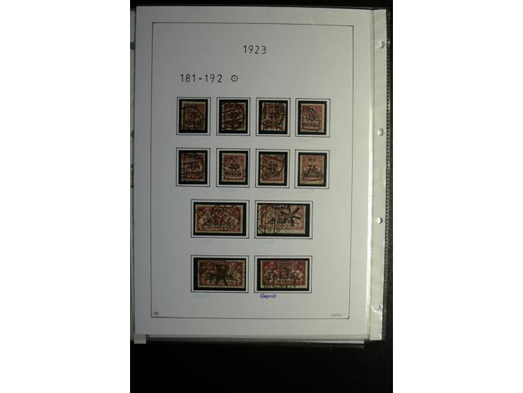 1920/39, gestempelte reichhaltige Sammlung mit u.a. Mi.-Nr. 2a, 9b, 22b, 28II (Attest), 32-40a+b, 41-46I+II, 86X (Mängel FKB)