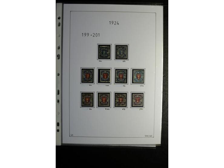 1920/39, gestempelte reichhaltige Sammlung mit u.a. Mi.-Nr. 2a, 9b, 22b, 28II (Attest), 32-40a+b, 41-46I+II, 86X (Mängel FKB)