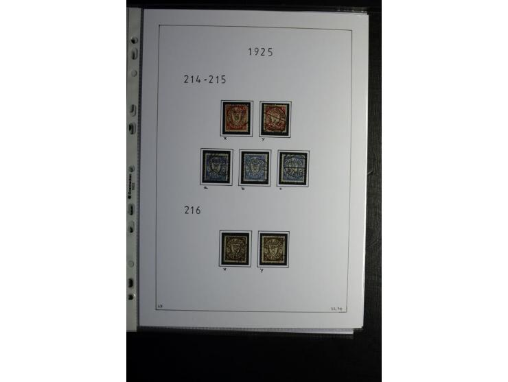 1920/39, gestempelte reichhaltige Sammlung mit u.a. Mi.-Nr. 2a, 9b, 22b, 28II (Attest), 32-40a+b, 41-46I+II, 86X (Mängel FKB)