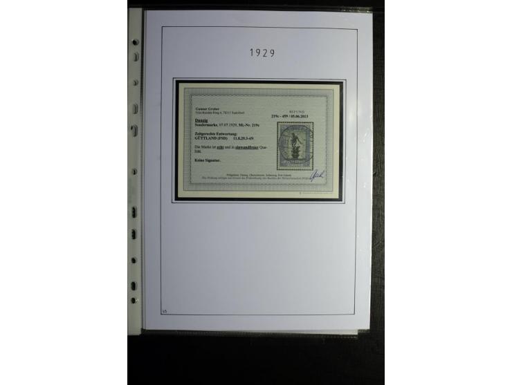 1920/39, gestempelte reichhaltige Sammlung mit u.a. Mi.-Nr. 2a, 9b, 22b, 28II (Attest), 32-40a+b, 41-46I+II, 86X (Mängel FKB)