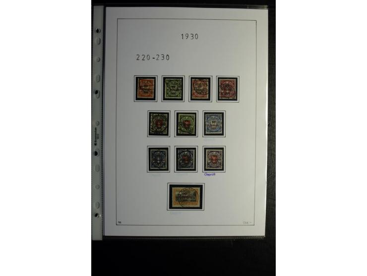 1920/39, gestempelte reichhaltige Sammlung mit u.a. Mi.-Nr. 2a, 9b, 22b, 28II (Attest), 32-40a+b, 41-46I+II, 86X (Mängel FKB)