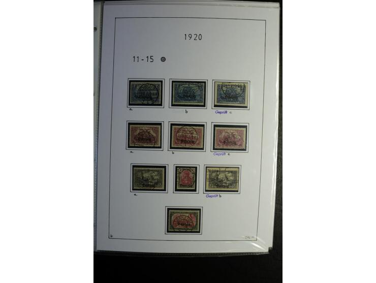 1920/39, gestempelte reichhaltige Sammlung mit u.a. Mi.-Nr. 2a, 9b, 22b, 28II (Attest), 32-40a+b, 41-46I+II, 86X (Mängel FKB)