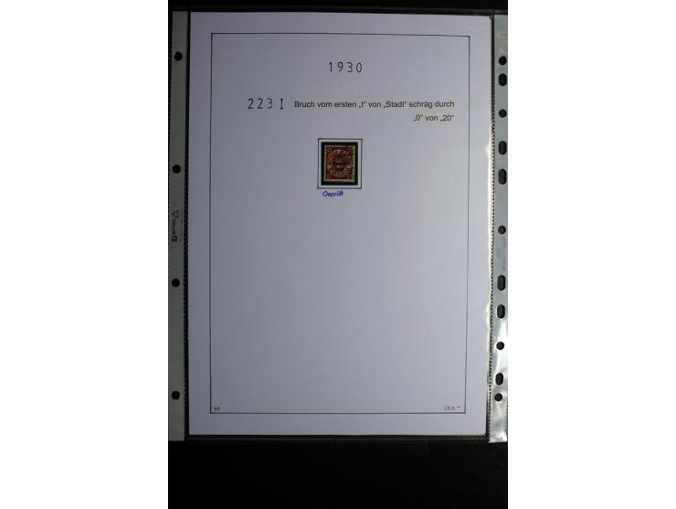 1920/39, gestempelte reichhaltige Sammlung mit u.a. Mi.-Nr. 2a, 9b, 22b, 28II (Attest), 32-40a+b, 41-46I+II, 86X (Mängel FKB)