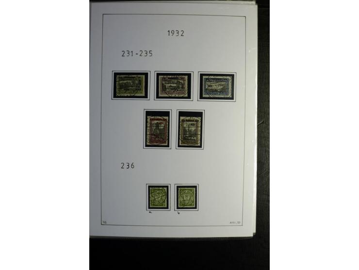 1920/39, gestempelte reichhaltige Sammlung mit u.a. Mi.-Nr. 2a, 9b, 22b, 28II (Attest), 32-40a+b, 41-46I+II, 86X (Mängel FKB)