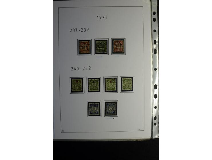 1920/39, gestempelte reichhaltige Sammlung mit u.a. Mi.-Nr. 2a, 9b, 22b, 28II (Attest), 32-40a+b, 41-46I+II, 86X (Mängel FKB)