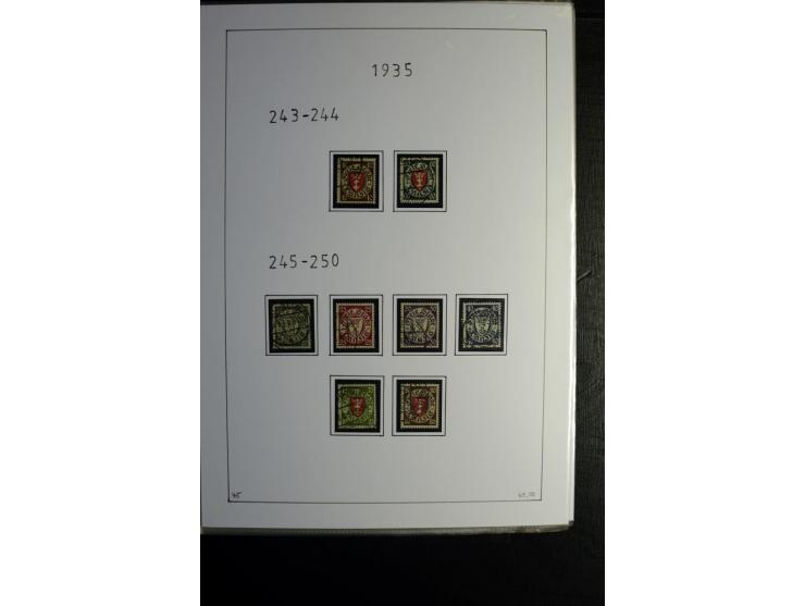 1920/39, gestempelte reichhaltige Sammlung mit u.a. Mi.-Nr. 2a, 9b, 22b, 28II (Attest), 32-40a+b, 41-46I+II, 86X (Mängel FKB)