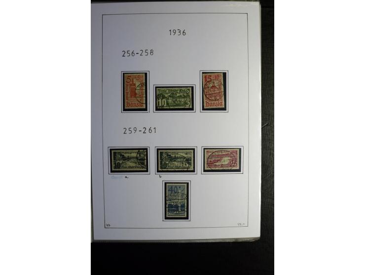 1920/39, gestempelte reichhaltige Sammlung mit u.a. Mi.-Nr. 2a, 9b, 22b, 28II (Attest), 32-40a+b, 41-46I+II, 86X (Mängel FKB)