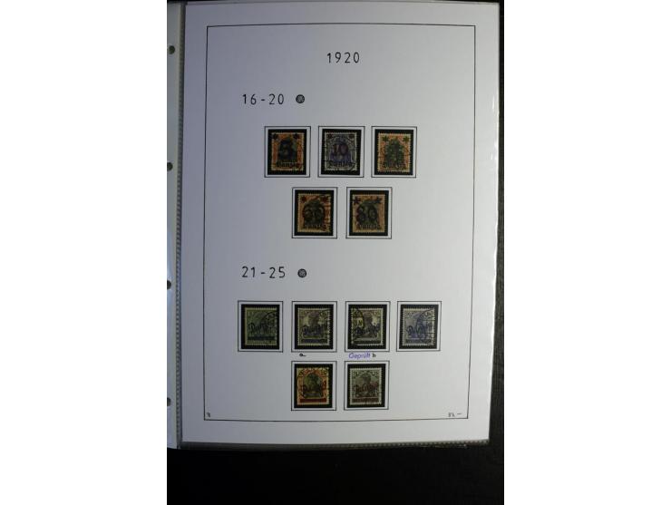 1920/39, gestempelte reichhaltige Sammlung mit u.a. Mi.-Nr. 2a, 9b, 22b, 28II (Attest), 32-40a+b, 41-46I+II, 86X (Mängel FKB)