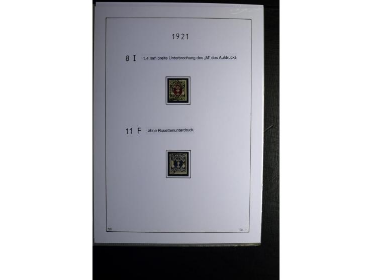 1920/39, gestempelte reichhaltige Sammlung mit u.a. Mi.-Nr. 2a, 9b, 22b, 28II (Attest), 32-40a+b, 41-46I+II, 86X (Mängel FKB)