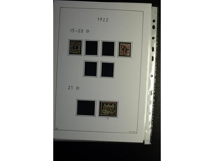 1920/39, gestempelte reichhaltige Sammlung mit u.a. Mi.-Nr. 2a, 9b, 22b, 28II (Attest), 32-40a+b, 41-46I+II, 86X (Mängel FKB)