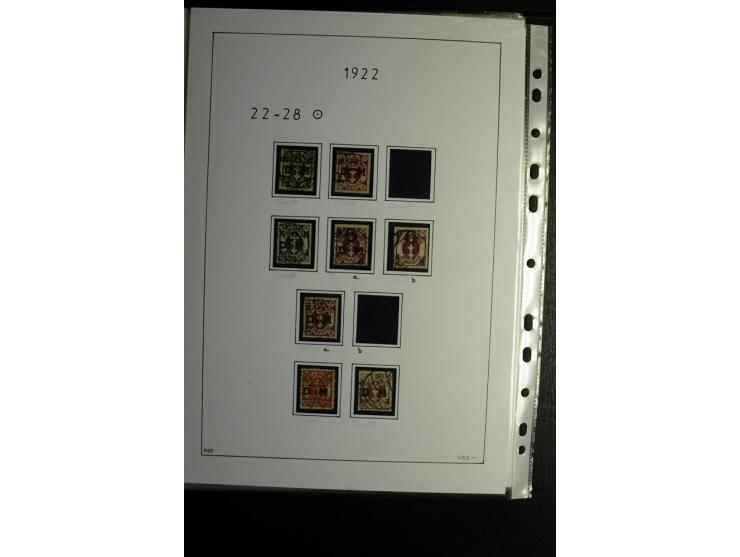 1920/39, gestempelte reichhaltige Sammlung mit u.a. Mi.-Nr. 2a, 9b, 22b, 28II (Attest), 32-40a+b, 41-46I+II, 86X (Mängel FKB)