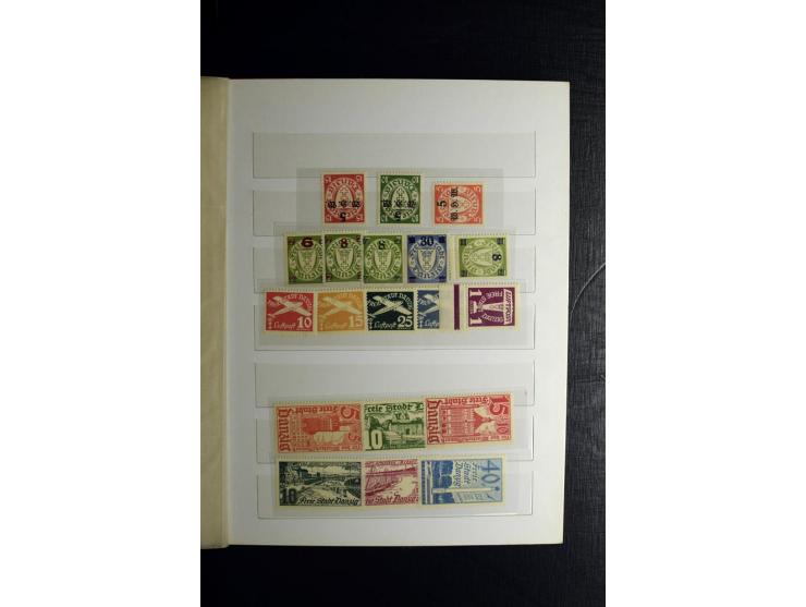 1920/39, postfrische und ungebrauchte Sammlung mit Mi.-Nr. 32-40 und 47-49, 4 Fotoatteste Soecknick BPP