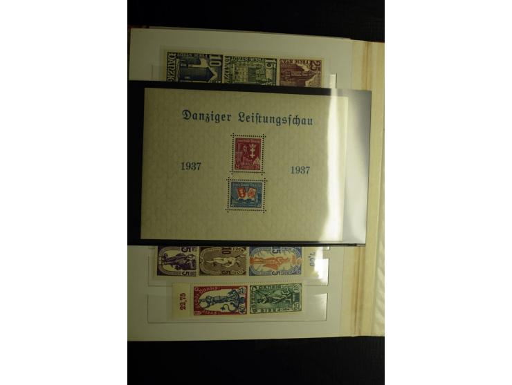 1920/39, postfrische und ungebrauchte Sammlung mit Mi.-Nr. 32-40 und 47-49, 4 Fotoatteste Soecknick BPP
