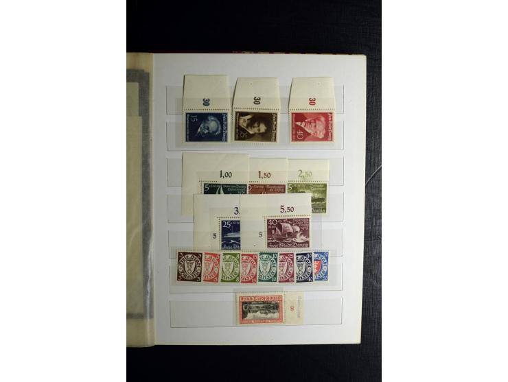 1920/39, postfrische und ungebrauchte Sammlung mit Mi.-Nr. 32-40 und 47-49, 4 Fotoatteste Soecknick BPP