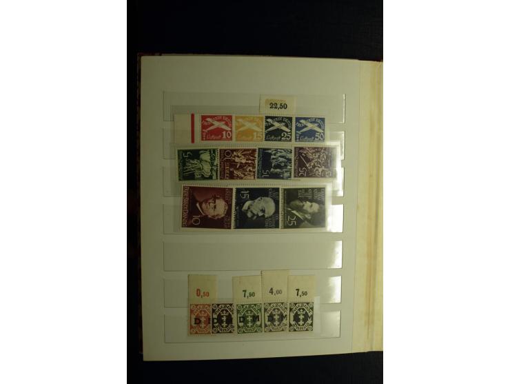 1920/39, postfrische und ungebrauchte Sammlung mit Mi.-Nr. 32-40 und 47-49, 4 Fotoatteste Soecknick BPP