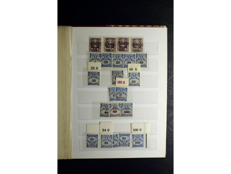 1920/39, postfrische und ungebrauchte Sammlung mit Mi.-Nr. 32-40 und 47-49, 4 Fotoatteste Soecknick BPP
