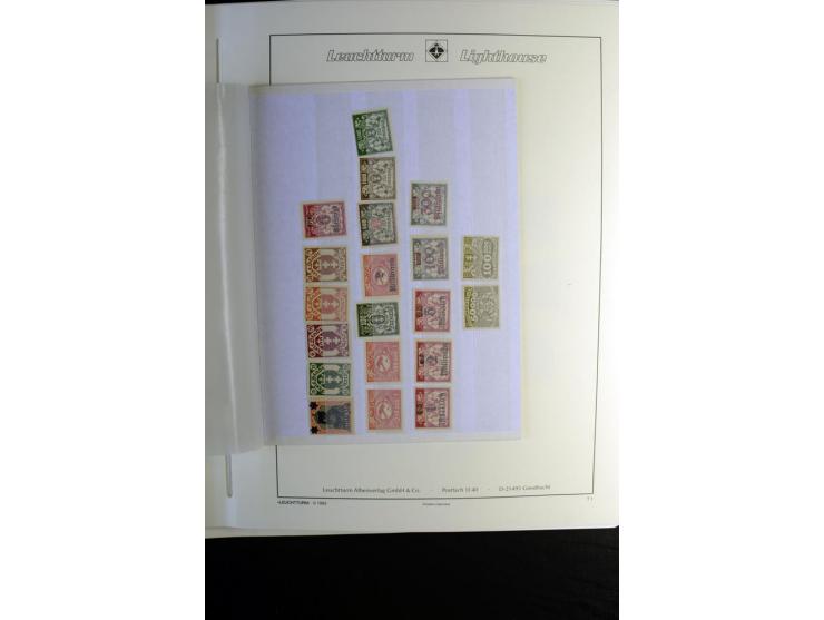 1920/39, postfrische und ungebrauchte Sammlung mit u.a. Mi.-Nr. 28II (Fotoattest Kniep BPP), 32-40 (für 2½ und 50 Pfg. Fotoat