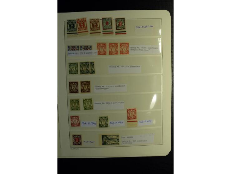 1920/39, postfrische und ungebrauchte Sammlung mit u.a. Mi.-Nr. 28II (Fotoattest Kniep BPP), 32-40 (für 2½ und 50 Pfg. Fotoat
