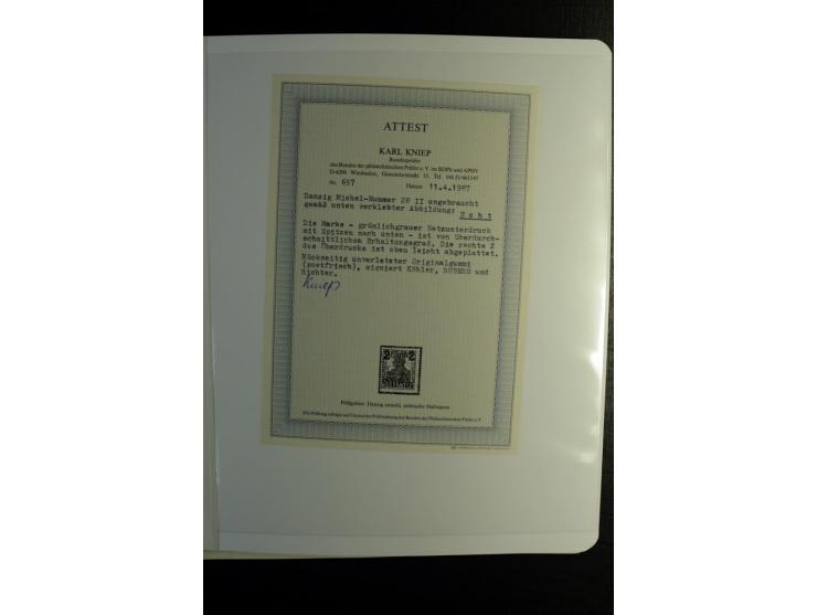 1920/39, postfrische und ungebrauchte Sammlung mit u.a. Mi.-Nr. 28II (Fotoattest Kniep BPP), 32-40 (für 2½ und 50 Pfg. Fotoat