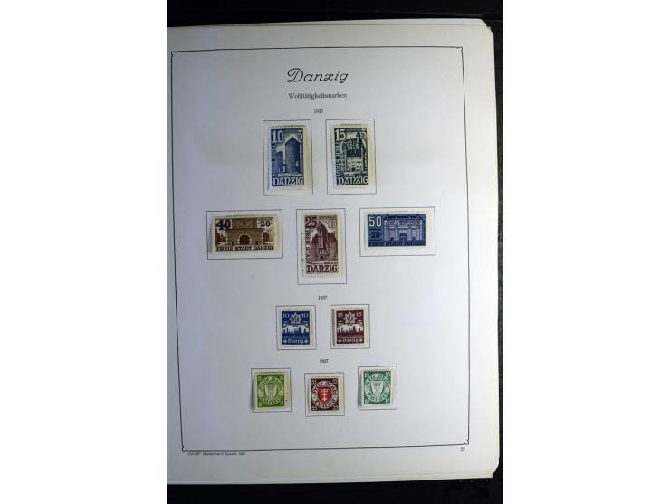 1920/39, ungebrauchte, in den Hauptnummern kpl. Sammlung mit Dienst, Porto und Port Gdansk, zusätzlich etwas gestempelt, für 