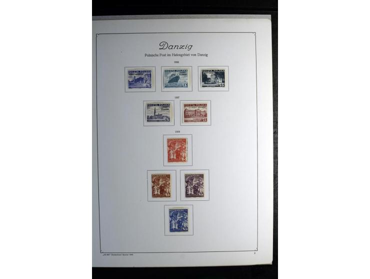 1920/39, ungebrauchte, in den Hauptnummern kpl. Sammlung mit Dienst, Porto und Port Gdansk, zusätzlich etwas gestempelt, für 