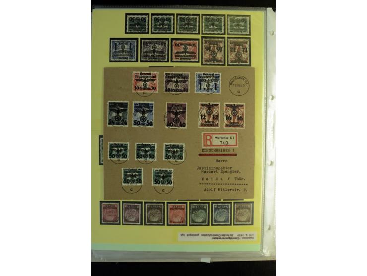1939/44, schöne gestempelte Sammlung mit vielen besseren Werten, Albanien Mi.-Nr. 1-14 gestempelt, Odenpäh Mi.-Nr. 1A und 2AI