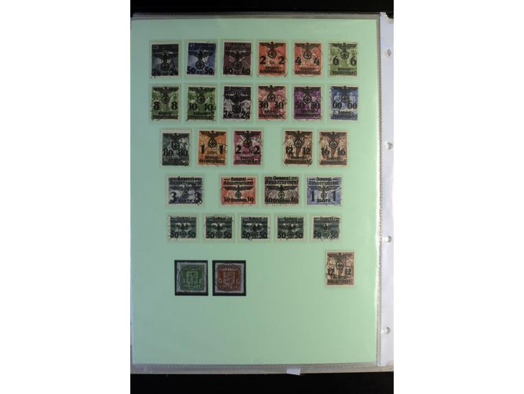 1939/44, schöne gestempelte Sammlung mit vielen besseren Werten, Albanien Mi.-Nr. 1-14 gestempelt, Odenpäh Mi.-Nr. 1A und 2AI