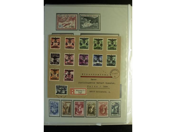 1939/44, schöne gestempelte Sammlung mit vielen besseren Werten, Albanien Mi.-Nr. 1-14 gestempelt, Odenpäh Mi.-Nr. 1A und 2AI