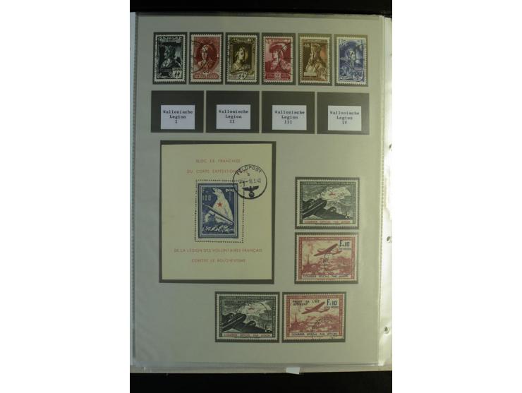 1939/44, schöne gestempelte Sammlung mit vielen besseren Werten, Albanien Mi.-Nr. 1-14 gestempelt, Odenpäh Mi.-Nr. 1A und 2AI