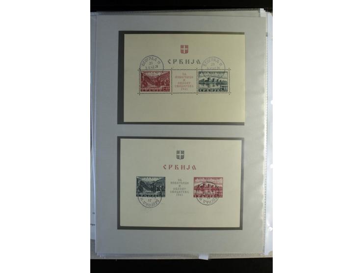 1939/44, schöne gestempelte Sammlung mit vielen besseren Werten, Albanien Mi.-Nr. 1-14 gestempelt, Odenpäh Mi.-Nr. 1A und 2AI