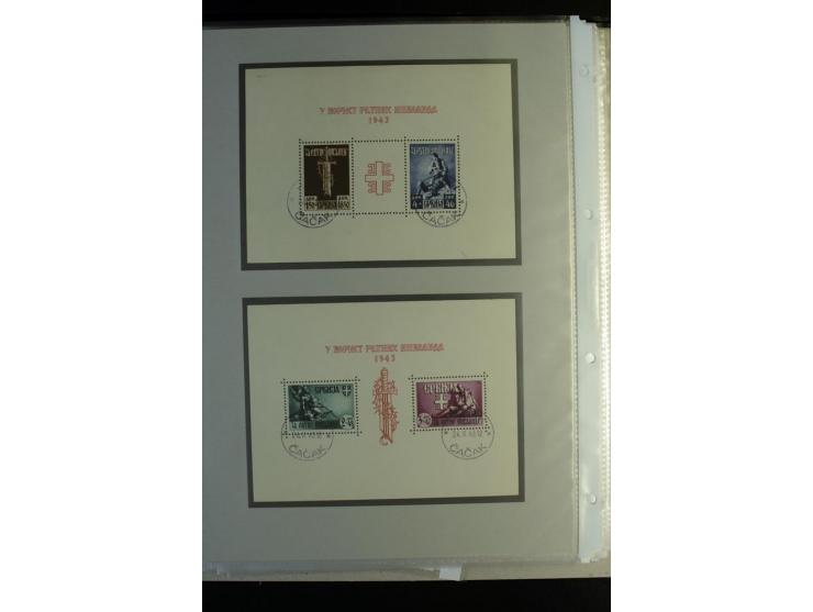 1939/44, schöne gestempelte Sammlung mit vielen besseren Werten, Albanien Mi.-Nr. 1-14 gestempelt, Odenpäh Mi.-Nr. 1A und 2AI