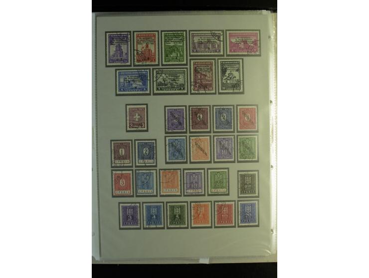 1939/44, schöne gestempelte Sammlung mit vielen besseren Werten, Albanien Mi.-Nr. 1-14 gestempelt, Odenpäh Mi.-Nr. 1A und 2AI