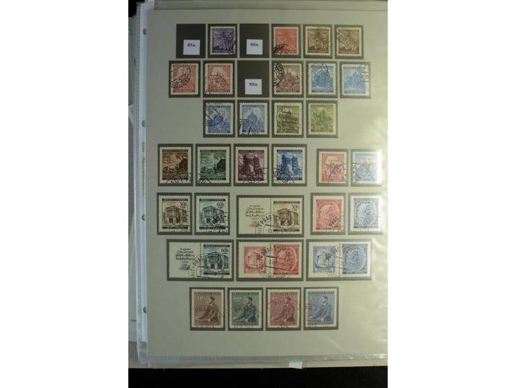 1939/44, schöne gestempelte Sammlung mit vielen besseren Werten, Albanien Mi.-Nr. 1-14 gestempelt, Odenpäh Mi.-Nr. 1A und 2AI