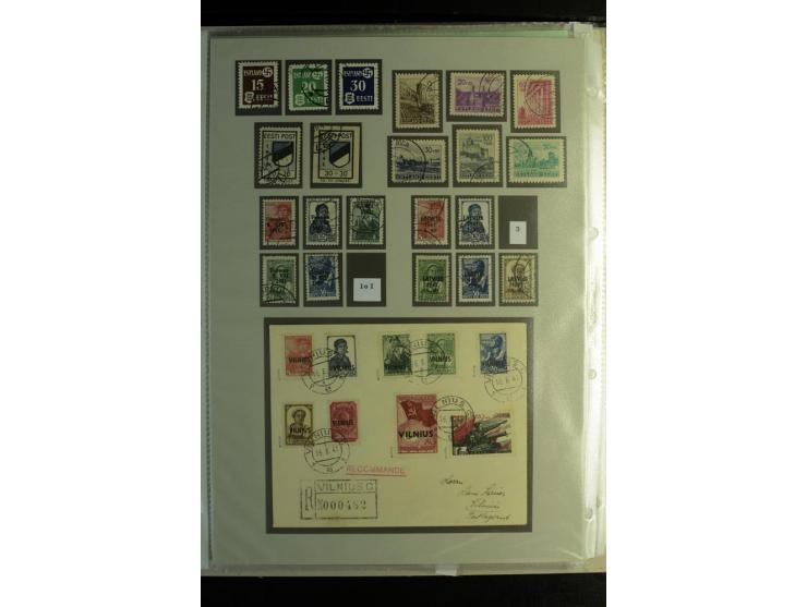 1939/44, schöne gestempelte Sammlung mit vielen besseren Werten, Albanien Mi.-Nr. 1-14 gestempelt, Odenpäh Mi.-Nr. 1A und 2AI