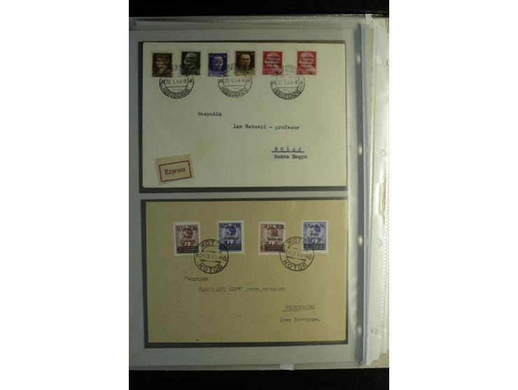 1939/44, schöne gestempelte Sammlung mit vielen besseren Werten, Albanien Mi.-Nr. 1-14 gestempelt, Odenpäh Mi.-Nr. 1A und 2AI