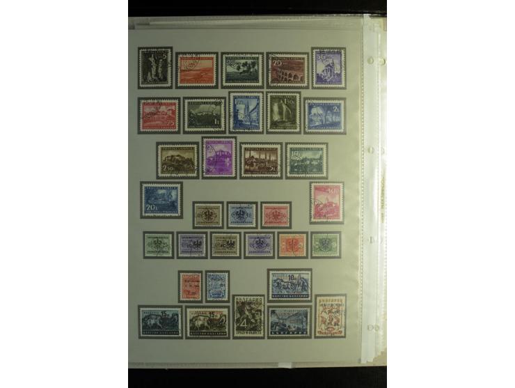 1939/44, schöne gestempelte Sammlung mit vielen besseren Werten, Albanien Mi.-Nr. 1-14 gestempelt, Odenpäh Mi.-Nr. 1A und 2AI