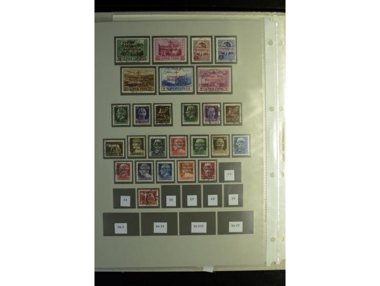 1939/44, schöne gestempelte Sammlung mit vielen besseren Werten, Albanien Mi.-Nr. 1-14 gestempelt, Odenpäh Mi.-Nr. 1A und 2AI